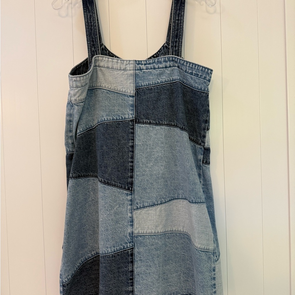 Gap Patchwork Denim Dress Small - image 6